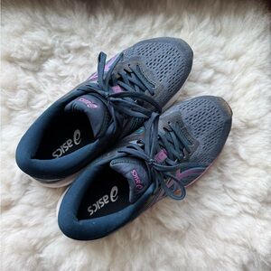 ASICS Women's Blue and Pink Athletic Shoes